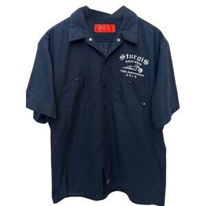 Dickies Sturgis Rally Week 2016 Shirt Mens XL Black Motorcycle Button Up Biker